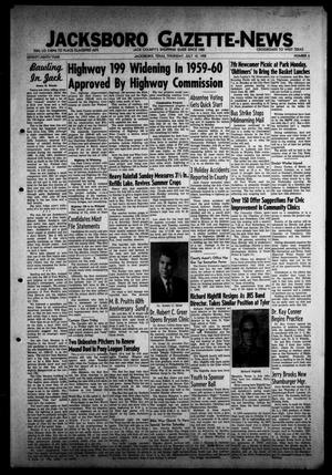 Jacksboro Gazette-News (Jacksboro, Tex.), Vol. 79, No. 6, Ed. 1 Thursday, July 10, 1958