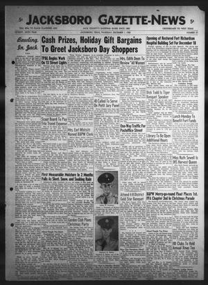 Primary view of object titled 'Jacksboro Gazette-News (Jacksboro, Tex.), Vol. 76, No. 27, Ed. 1 Thursday, December 1, 1955'.