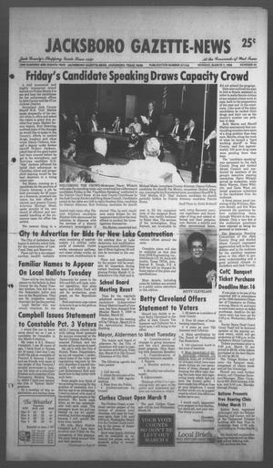 Jacksboro Gazette-News (Jacksboro, Tex.), Vol. 108, No. 44, Ed. 1 Monday, March 7, 1988