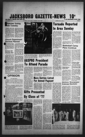 Jacksboro Gazette-News (Jacksboro, Tex.), Vol. 100, No. 2, Ed. 1 Monday, May 29, 1978