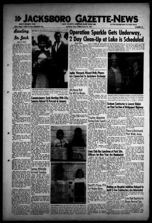 Primary view of object titled 'Jacksboro Gazette-News (Jacksboro, Tex.), Vol. EIGHTY-SEVENTH YEAR, No. 43, Ed. 1 Thursday, March 23, 1967'.