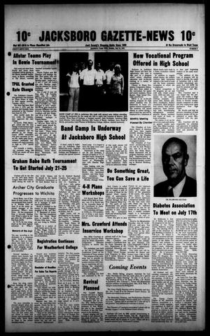 Primary view of object titled 'Jacksboro Gazette-News (Jacksboro, Tex.), Vol. NINETY-SIXTH YEAR, No. 8, Ed. 1 Monday, July 14, 1975'.