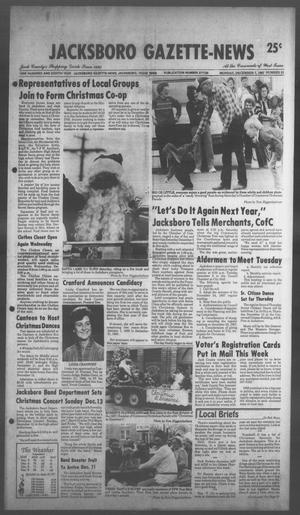 Jacksboro Gazette-News (Jacksboro, Tex.), Vol. 108, No. 31, Ed. 1 Monday, December 7, 1987