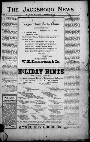 The Jacksboro News (Jacksboro, Tex.), Vol. 11, No. 37, Ed. 1 Thursday, December 21, 1905