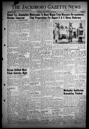 The Jacksboro Gazette-News (Jacksboro, Tex.), Vol. 70, No. 9, Ed. 1 Thursday, July 28, 1949