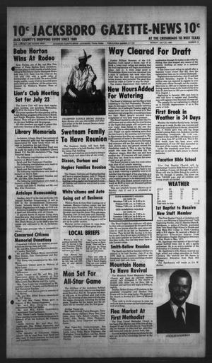 Jacksboro Gazette-News (Jacksboro, Tex.), Vol. 102, No. 10, Ed. 1 Monday, July 21, 1980