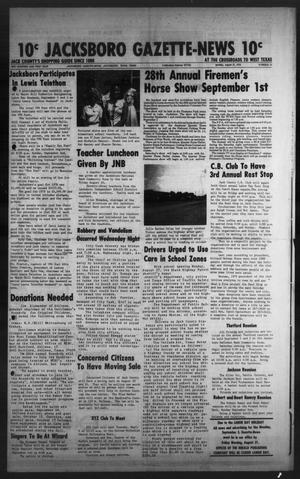 Jacksboro Gazette-News (Jacksboro, Tex.), Vol. 101, No. 15, Ed. 1 Monday, August 27, 1979