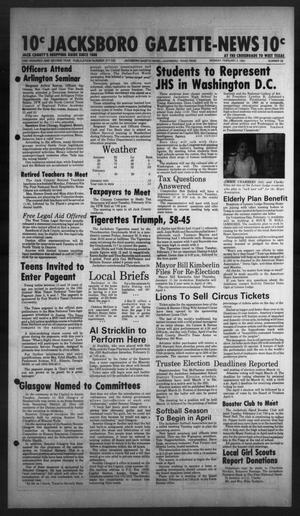 Primary view of object titled 'Jacksboro Gazette-News (Jacksboro, Tex.), Vol. 102, No. 38, Ed. 1 Monday, February 2, 1981'.