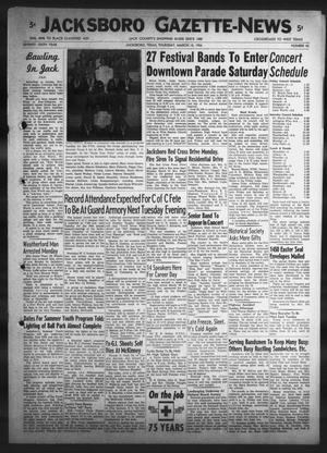 Primary view of object titled 'Jacksboro Gazette-News (Jacksboro, Tex.), Vol. 76, No. 42, Ed. 1 Thursday, March 15, 1956'.