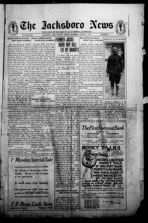 The Jacksboro News (Jacksboro, Tex.), Vol. 22, No. 83, Ed. 1 Thursday, August 1, 1918
