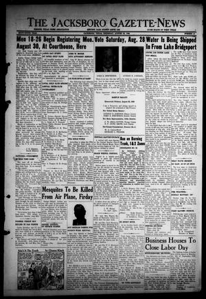 Primary view of object titled 'The Jacksboro Gazette-News (Jacksboro, Tex.), Vol. 69, No. 13, Ed. 1 Thursday, August 26, 1948'.