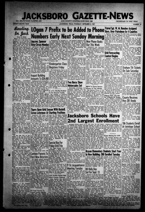 Jacksboro Gazette-News (Jacksboro, Tex.), Vol. 78, No. 14, Ed. 1 Thursday, September 5, 1957
