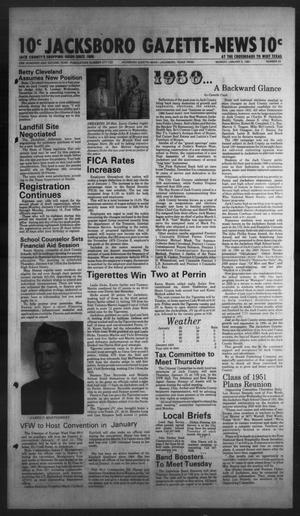 Primary view of object titled 'Jacksboro Gazette-News (Jacksboro, Tex.), Vol. 102, No. 34, Ed. 1 Monday, January 5, 1981'.
