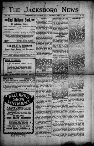 The Jacksboro News (Jacksboro, Tex.), Vol. 11, No. 44, Ed. 1 Thursday, October 11, 1906