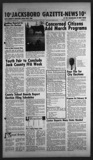 Primary view of object titled 'Jacksboro Gazette-News (Jacksboro, Tex.), Vol. 102, No. 41, Ed. 1 Monday, February 23, 1981'.