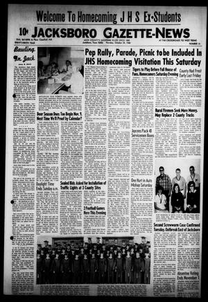 Primary view of object titled 'Jacksboro Gazette-News (Jacksboro, Tex.), Vol. EIGHTY-NINTH YEAR, No. 21, Ed. 0 Thursday, October 24, 1968'.