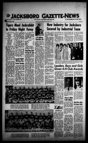 Primary view of object titled 'Jacksboro Gazette-News (Jacksboro, Tex.), Vol. 91, No. 24, Ed. 1 Monday, November 9, 1970'.