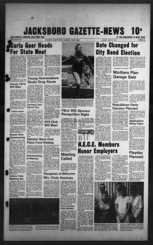 Primary view of object titled 'Jacksboro Gazette-News (Jacksboro, Tex.), Vol. 99, No. 49, Ed. 1 Monday, April 24, 1978'.