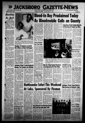 Jacksboro Gazette-News (Jacksboro, Tex.), Vol. EIGHTY-NINTH YEAR, No. 40, Ed. 0 Thursday, March 13, 1969