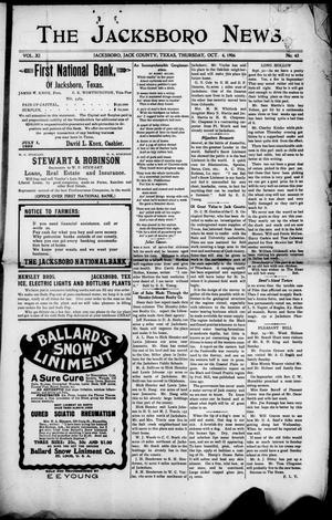 The Jacksboro News (Jacksboro, Tex.), Vol. 11, No. 43, Ed. 1 Thursday, October 4, 1906