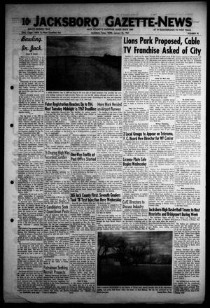 Jacksboro Gazette-News (Jacksboro, Tex.), Vol. EIGHTY-SEVENTH YEAR, No. 35, Ed. 1 Thursday, January 26, 1967