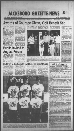 Primary view of object titled 'Jacksboro Gazette-News (Jacksboro, Tex.), Vol. 110, No. 12, Ed. 1 Monday, July 23, 1990'.