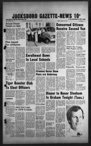 Primary view of object titled 'Jacksboro Gazette-News (Jacksboro, Tex.), Vol. 100, No. 15, Ed. 1 Monday, August 28, 1978'.
