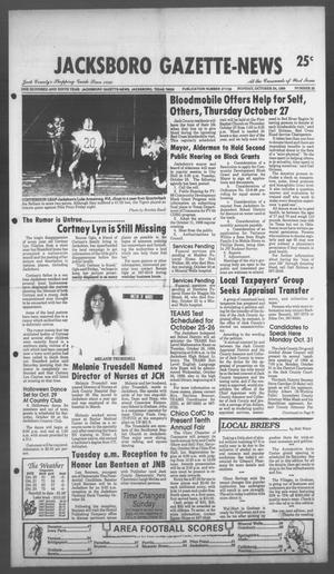 Jacksboro Gazette-News (Jacksboro, Tex.), Vol. 108, No. 25, Ed. 1 Monday, October 24, 1988