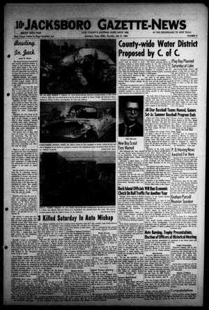 Jacksboro Gazette-News (Jacksboro, Tex.), Vol. EIGHTY-SIXTH YEAR, No. 8, Ed. 1 Thursday, July 21, 1966