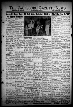 The Jacksboro Gazette-News (Jacksboro, Tex.), Vol. 69, No. 31, Ed. 1 Thursday, December 30, 1948
