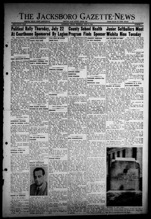 The Jacksboro Gazette-News (Jacksboro, Tex.), Vol. 69, No. 7, Ed. 1 Thursday, July 15, 1948