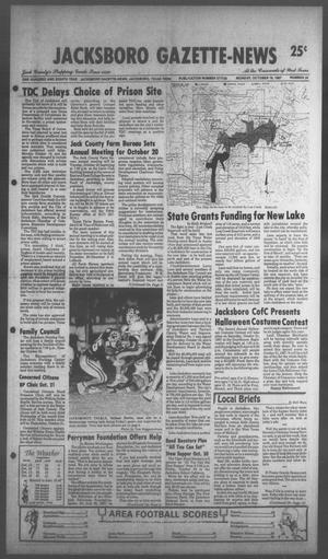 Jacksboro Gazette-News (Jacksboro, Tex.), Vol. 108, No. 24, Ed. 1 Monday, October 19, 1987