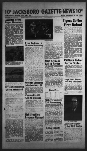 Jacksboro Gazette-News (Jacksboro, Tex.), Vol. 102, No. 22, Ed. 1 Monday, October 13, 1980