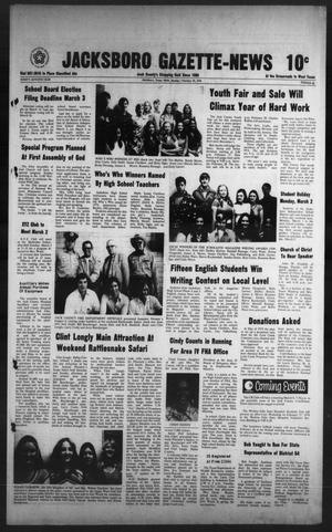 Jacksboro Gazette-News (Jacksboro, Tex.), Vol. 97, No. 40, Ed. 1 Monday, February 23, 1976