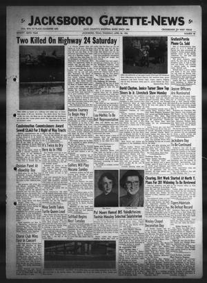 Jacksboro Gazette-News (Jacksboro, Tex.), Vol. 76, No. 48, Ed. 1 Thursday, April 26, 1956