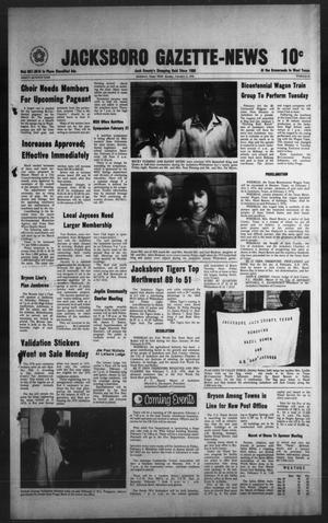Jacksboro Gazette-News (Jacksboro, Tex.), Vol. 97, No. 37, Ed. 1 Monday, February 2, 1976