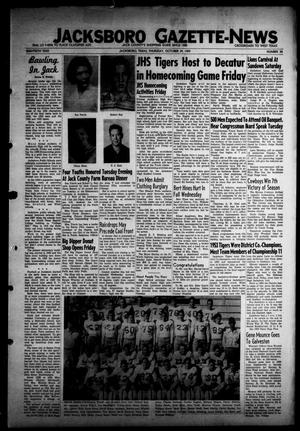 Primary view of object titled 'Jacksboro Gazette-News (Jacksboro, Tex.), Vol. 80, No. 20, Ed. 1 Thursday, October 29, 1959'.