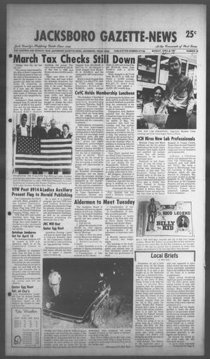Jacksboro Gazette-News (Jacksboro, Tex.), Vol. 107, No. 49, Ed. 1 Monday, April 13, 1987