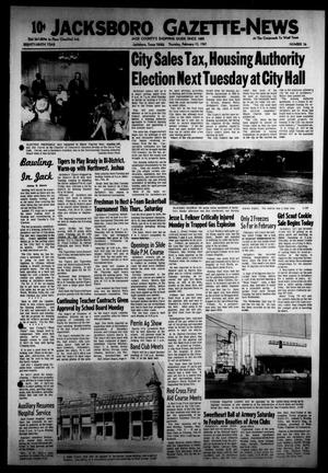 Jacksboro Gazette-News (Jacksboro, Tex.), Vol. EIGHTY-NINTH YEAR, No. 36, Ed. 0 Thursday, February 13, 1969
