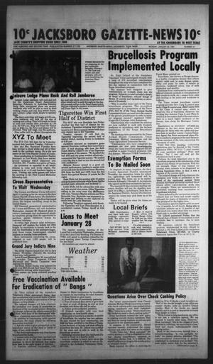 Primary view of object titled 'Jacksboro Gazette-News (Jacksboro, Tex.), Vol. 102, No. 37, Ed. 1 Monday, January 26, 1981'.