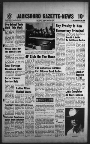 Jacksboro Gazette-News (Jacksboro, Tex.), Vol. 98, No. 11, Ed. 1 Monday, August 2, 1976