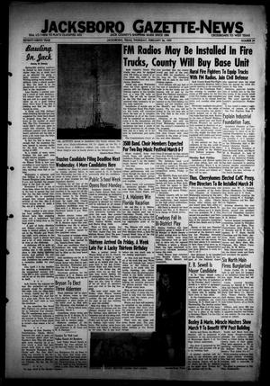 Jacksboro Gazette-News (Jacksboro, Tex.), Vol. 79, No. 39, Ed. 1 Thursday, February 26, 1959