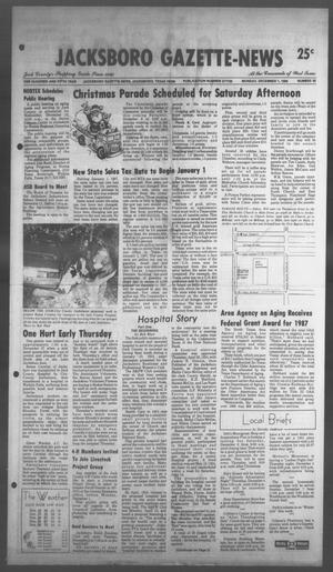 Primary view of object titled 'Jacksboro Gazette-News (Jacksboro, Tex.), Vol. 105, No. 30, Ed. 1 Monday, December 1, 1986'.