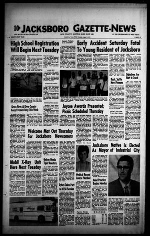 Jacksboro Gazette-News (Jacksboro, Tex.), Vol. 91, No. 10, Ed. 1 Thursday, August 6, 1970