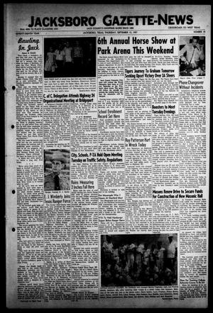 Jacksboro Gazette-News (Jacksboro, Tex.), Vol. 78, No. 15, Ed. 1 Thursday, September 12, 1957