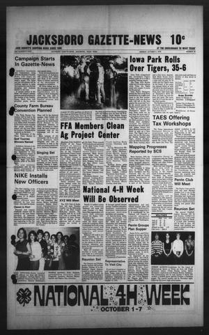 Jacksboro Gazette-News (Jacksboro, Tex.), Vol. 100, No. 20, Ed. 1 Monday, October 2, 1978