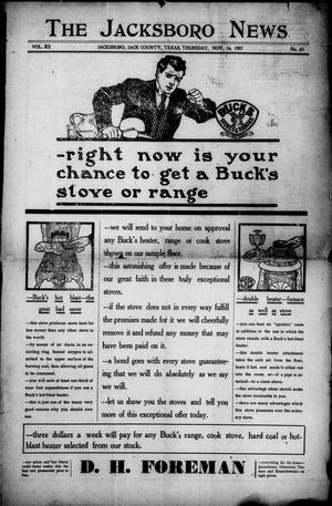 The Jacksboro News (Jacksboro, Tex.), Vol. 12, No. 43, Ed. 1 Thursday, November 14, 1907