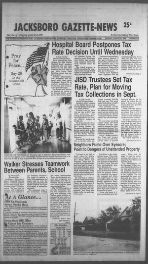 Primary view of object titled 'Jacksboro Gazette-News (Jacksboro, Tex.), Vol. 110, No. 17, Ed. 1 Monday, August 27, 1990'.
