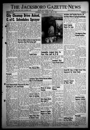 The Jacksboro Gazette-News (Jacksboro, Tex.), Vol. 70, No. 46, Ed. 1 Thursday, April 13, 1950