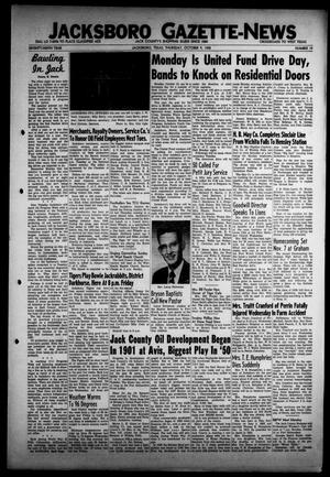 Jacksboro Gazette-News (Jacksboro, Tex.), Vol. 79, No. 19, Ed. 1 Thursday, October 9, 1958